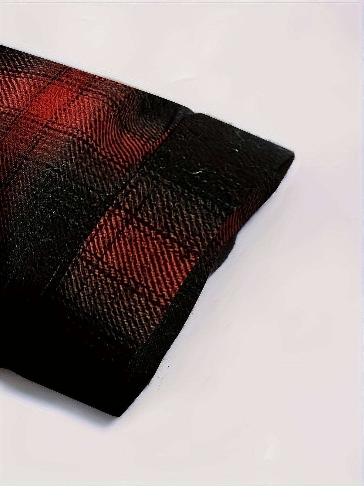 Herrenhemd mit karierten Ärmeln und Kontrastbrusttaschen - Rot #Farbe_Rot