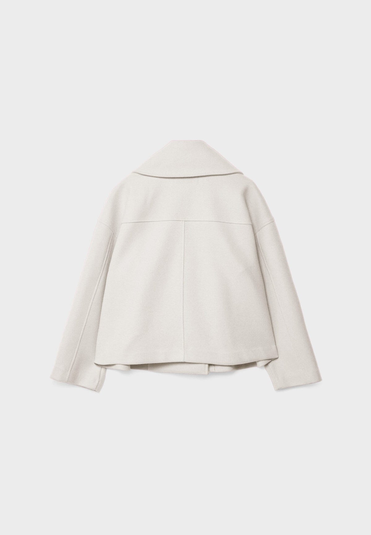 Damen Kurzmantel mit Doppelreiher und breitem Revers