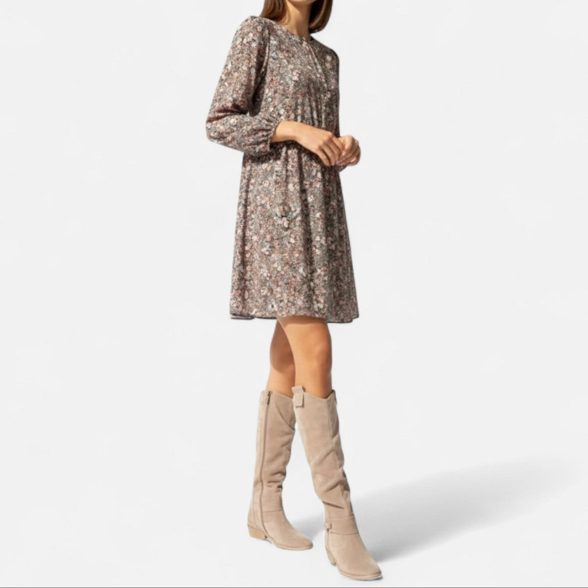 Damen Overknee Stiefel mit weich fallendem Schaft