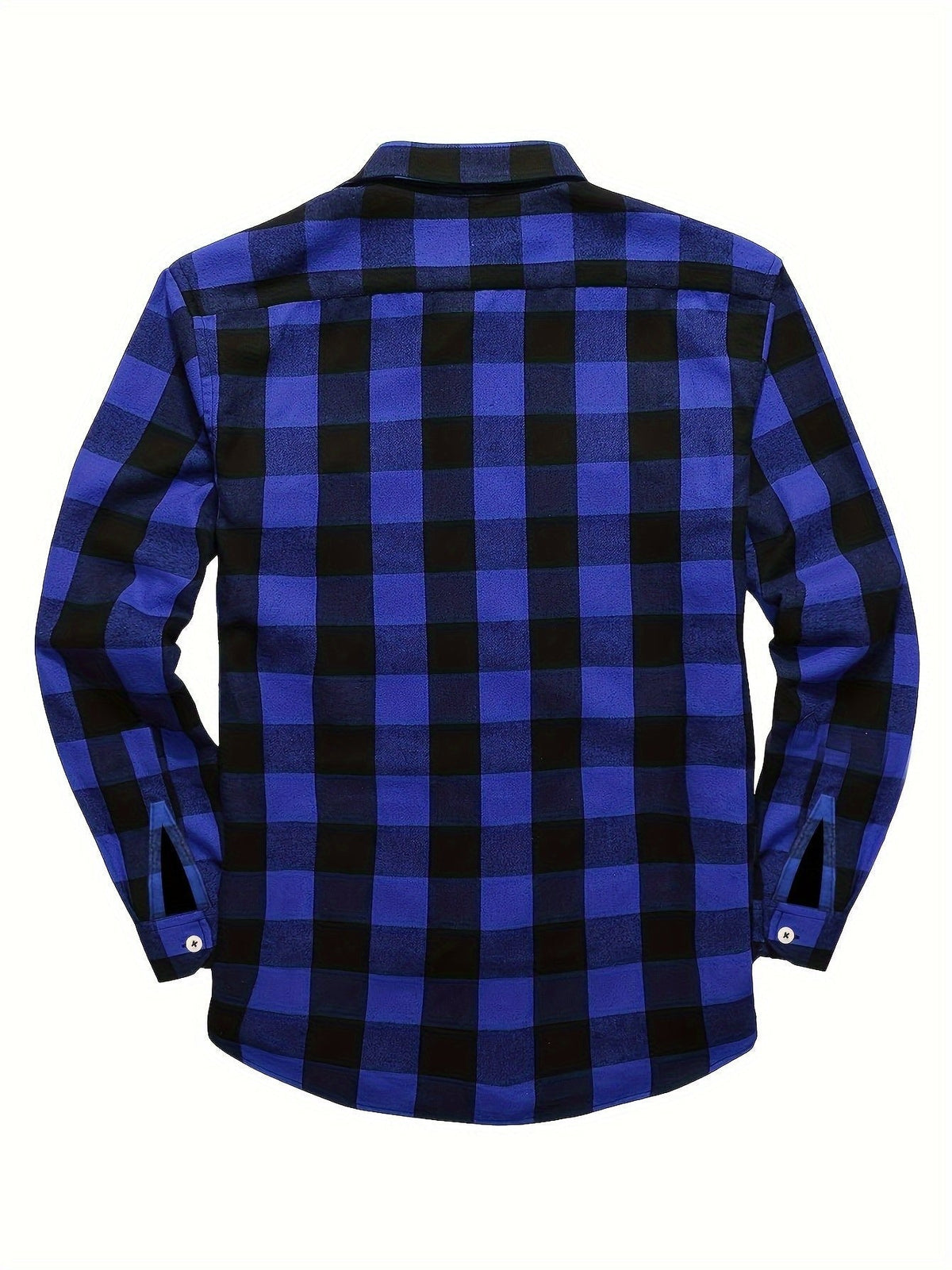 Herrenhemd mit Blockkaros und zwei geknöpften Brusttaschen - Marineblau #Farbe_Marineblau