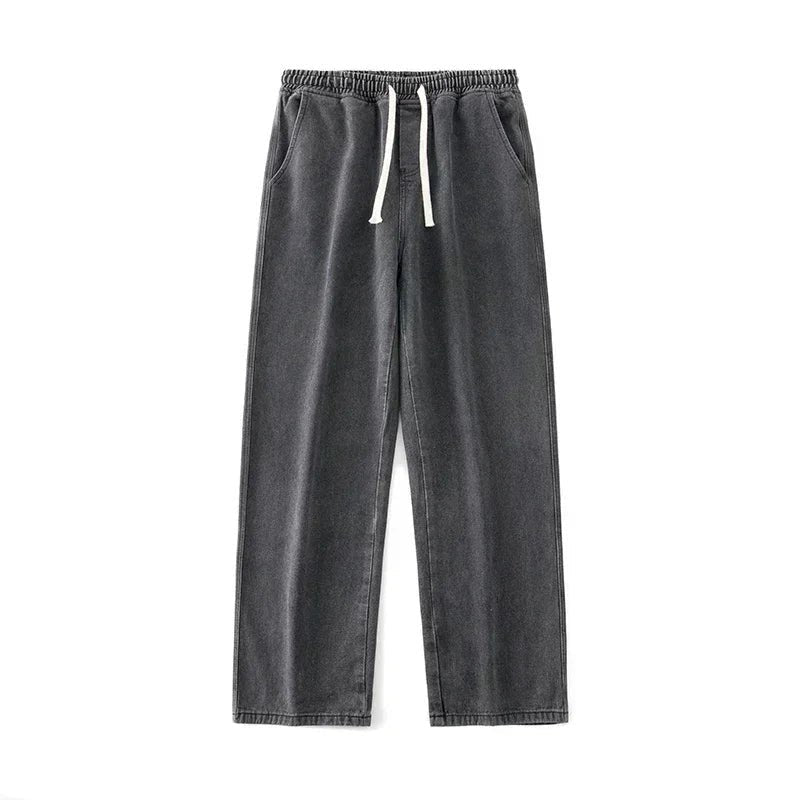 Jeans Herren mit weitem Bein und kontrastierenden Nähten - Hellgrau #Farbe_Hellgrau