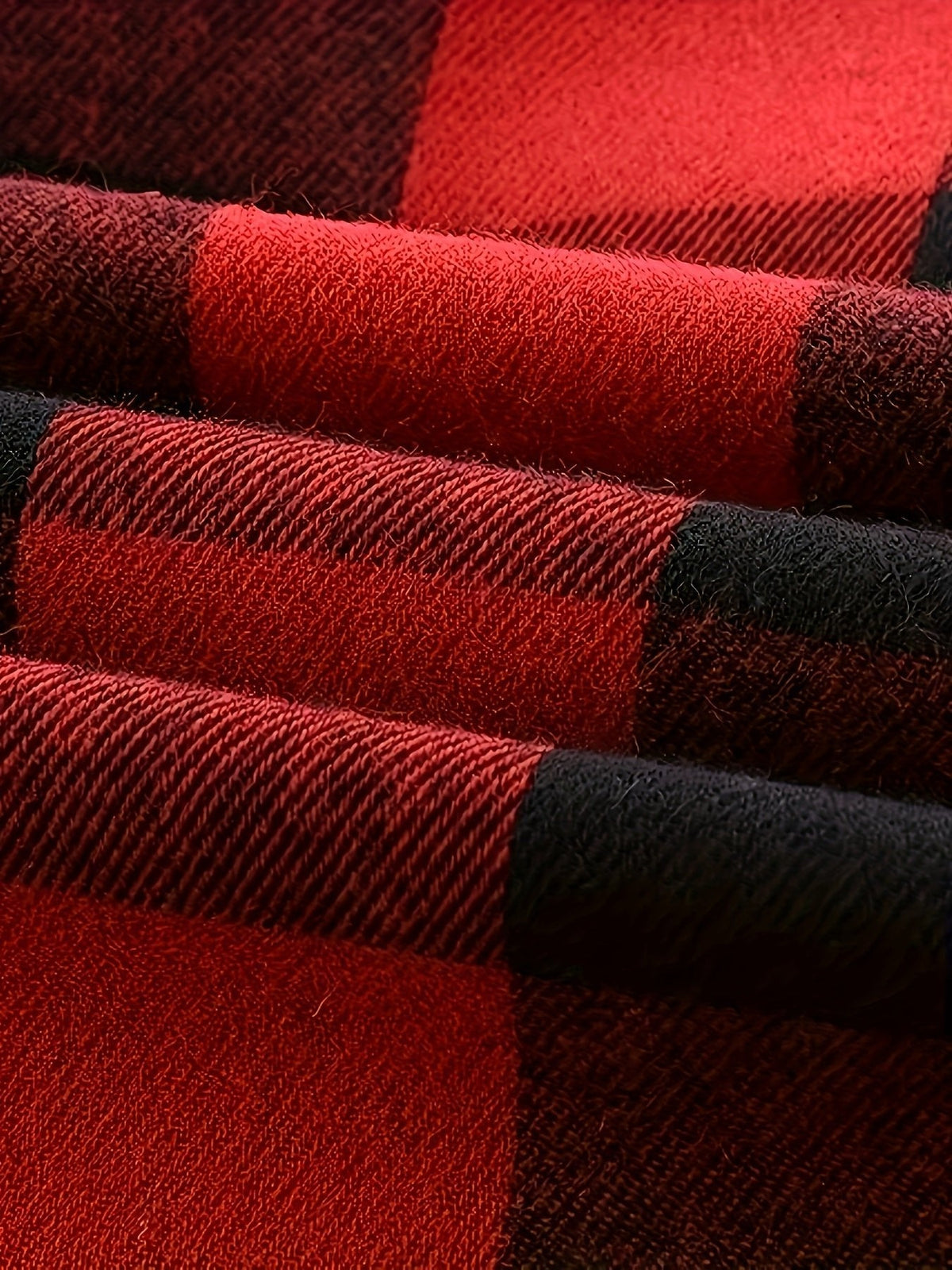 Poloshirt Herren langarm mit Karoärmeln und kurzem Zip - Rot #Farbe_Rot