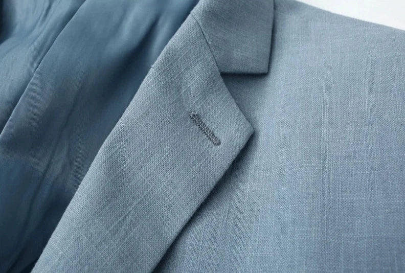 Sakko Herren mit Revers und seitlichen Klappentaschen - Blau #Farbe_Blau