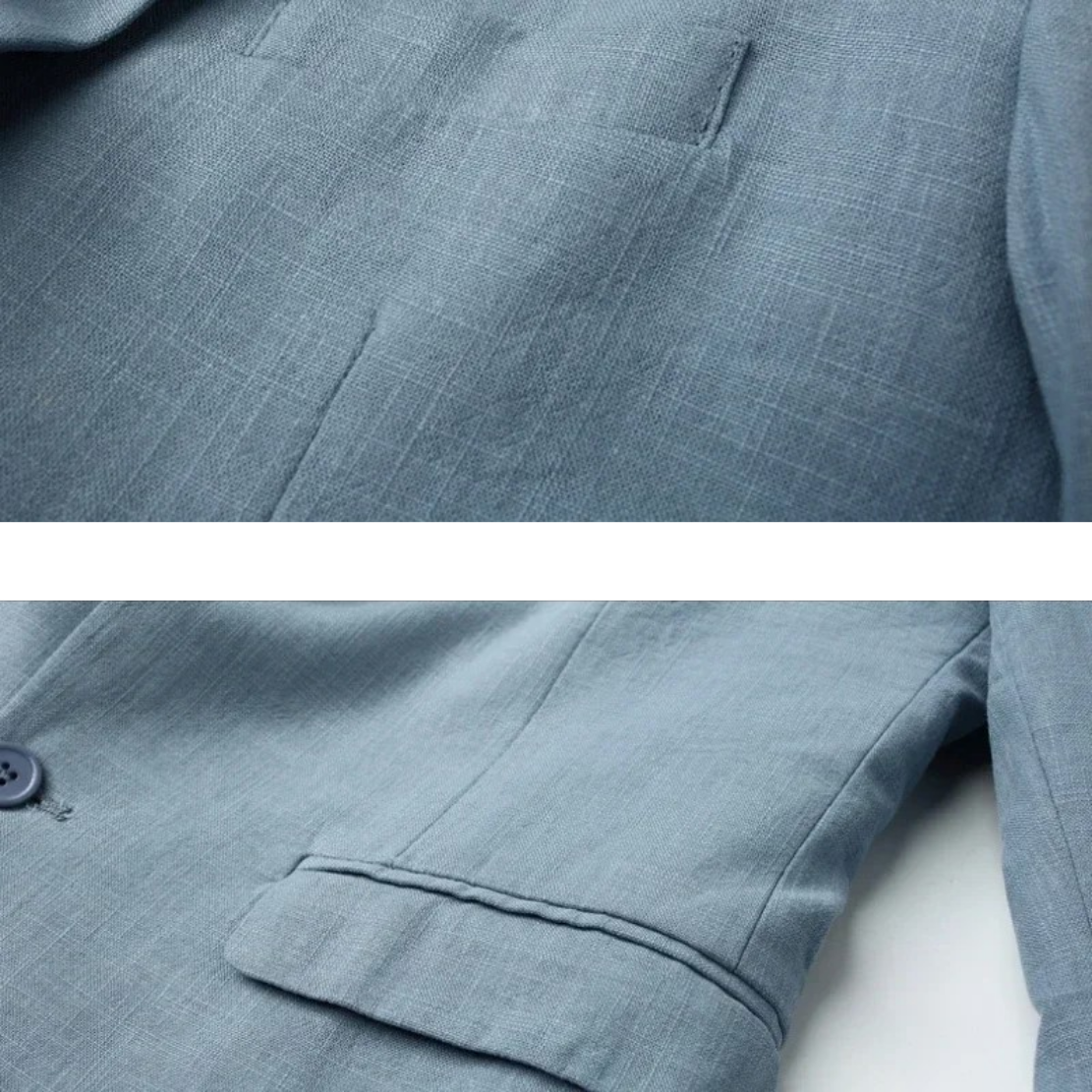 Sakko Herren mit Revers und seitlichen Klappentaschen - Blau #Farbe_Blau