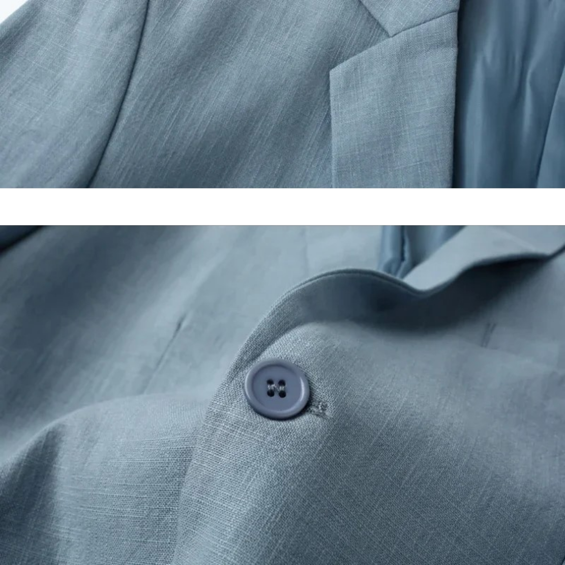 Sakko Herren mit Revers und seitlichen Klappentaschen - Blau #Farbe_Blau