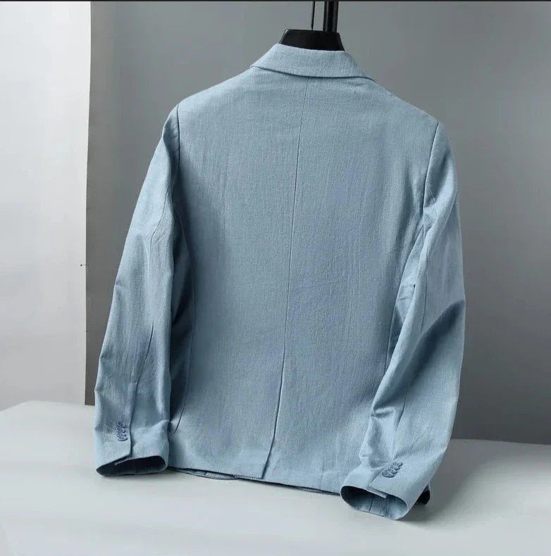 Sakko Herren mit Revers und seitlichen Klappentaschen - Blau #Farbe_Blau