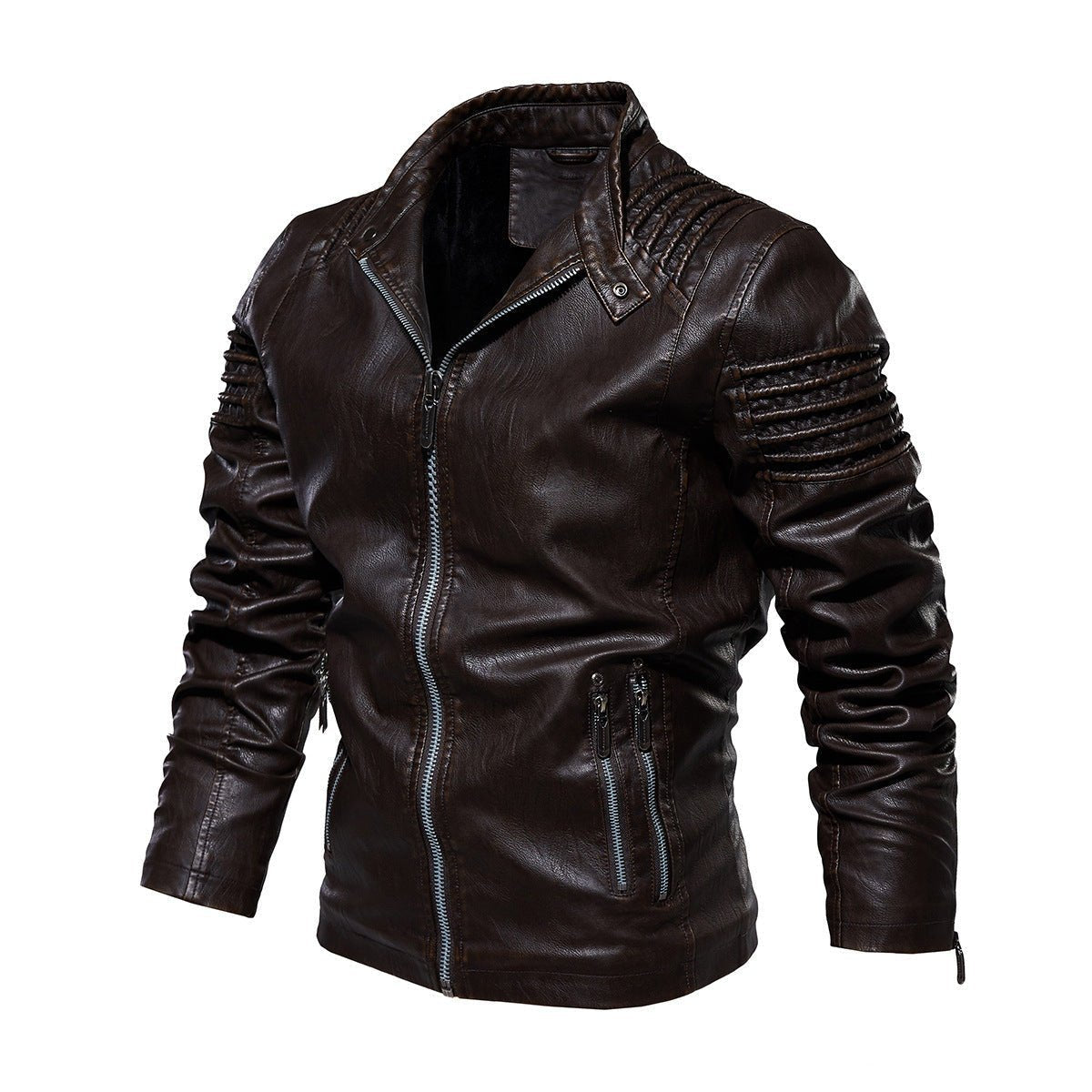 Übergangsjacke Herren mit Schultersteppung und Seitentaschen - Schwarz #Farbe_Schwarz